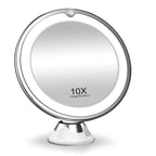 Makeup Mirror with 10x Magnification – 14 Daylight LEDs and a Suction Cup – Image 6