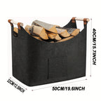 Felt Firewood Basket – Holds 14.5 Gallons, Folds Flat – Image 3