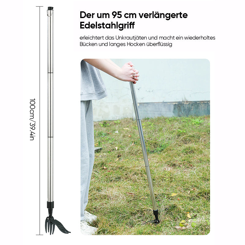 Unkrautstecher aus Edelstahl – zieht die Wurzel mit heraus – Bild 12