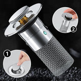 Stainless Steel Drain Stopper – Doubles as a Hair Catcher