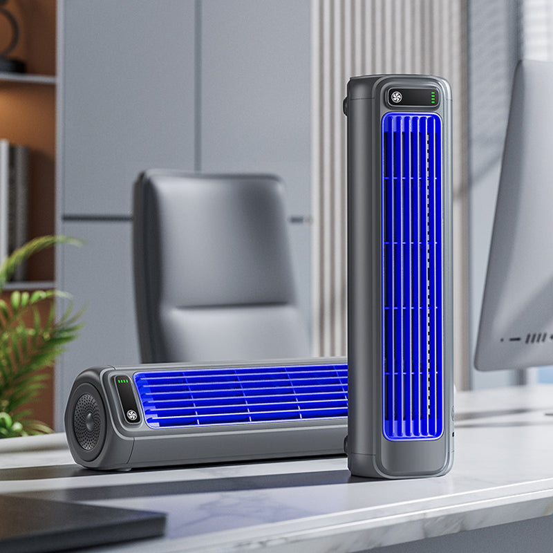 Blattloser Ventilator mit Akku – an die Wand oder auf den Tisch – Bild 4