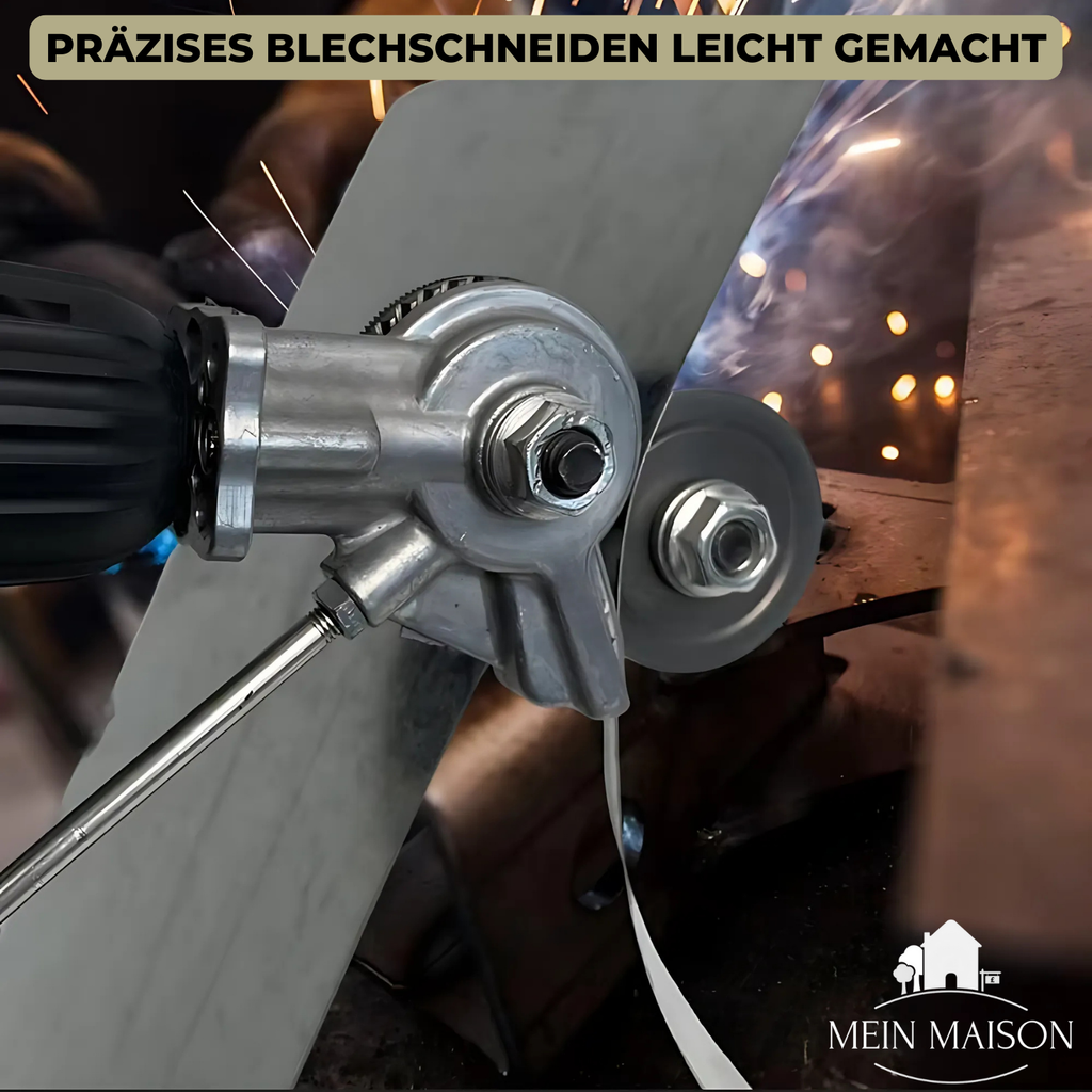 Blechschneider-Aufsatz für die Bohrmaschine – schneidet ohne Grat – Bild 4