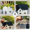 Vogelhaus mit Solarlicht – Futterstelle am Tag, Laterne am Abend – Bild 1
