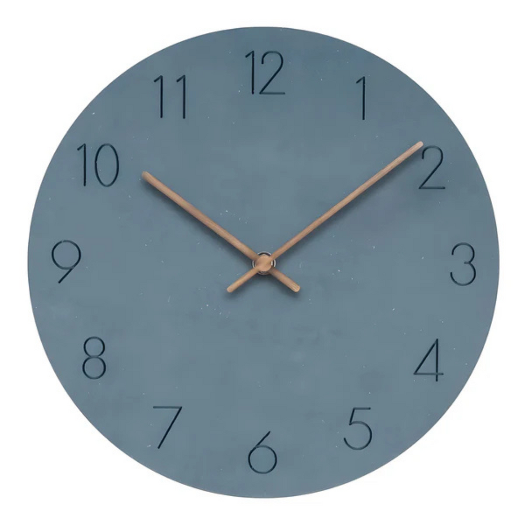 Wanduhr mit Holzzeigern – Zifferblatt ohne Zahlen – Bild 8