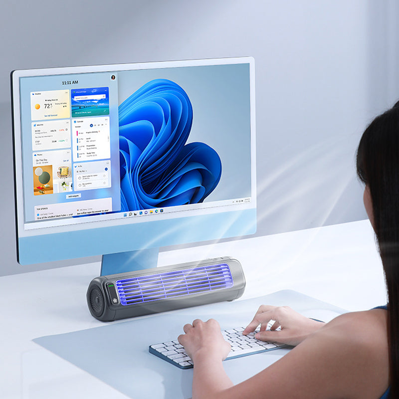Blattloser Ventilator mit Akku – an die Wand oder auf den Tisch – Bild 5