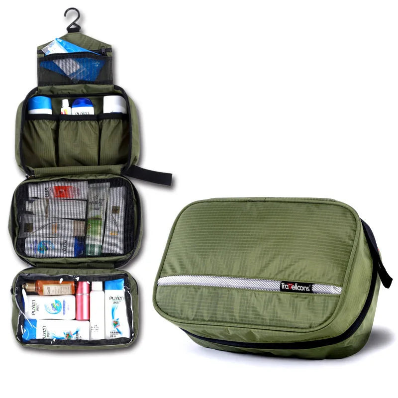 Kulturtasche aus wasserdichtem Nylon – Innenfächer und Außentasche – Bild 4