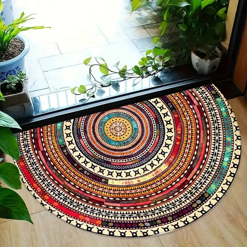 Halbmond-Fußmatte im Boho-Muster – einen Zentimeter flach – Bild 2