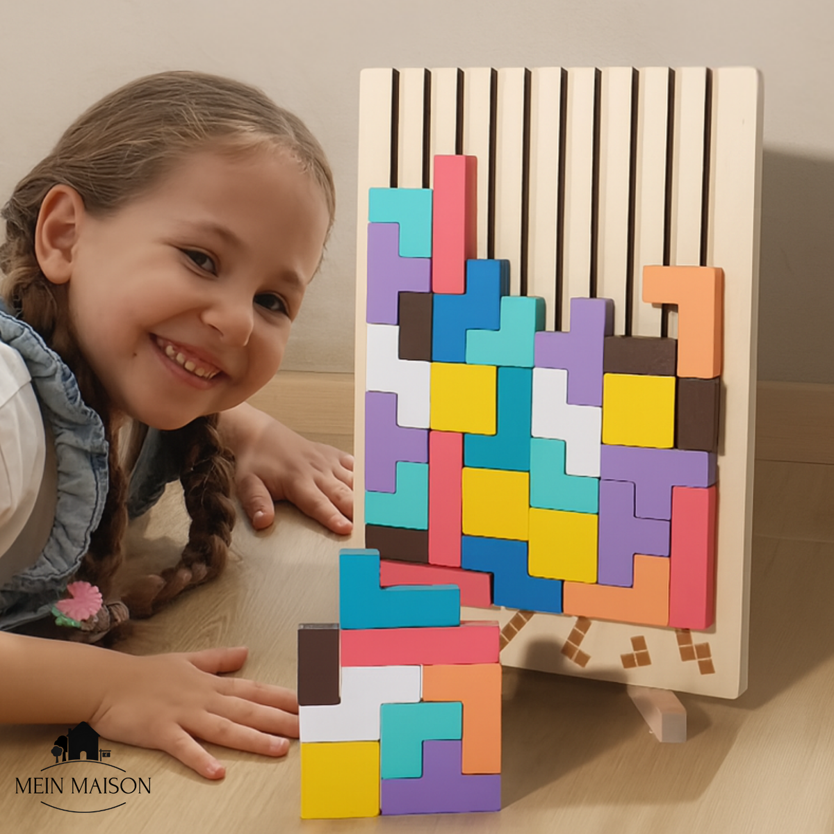 Holzspiel zum Sortieren und Legen – aus zertifiziertem Holz – Bild 3