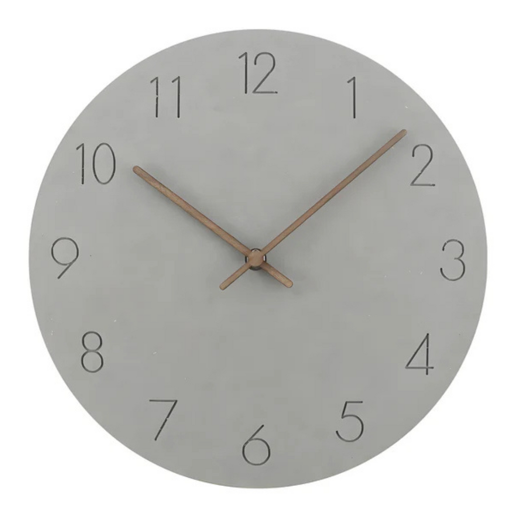 Wanduhr mit Holzzeigern – Zifferblatt ohne Zahlen – Bild 7