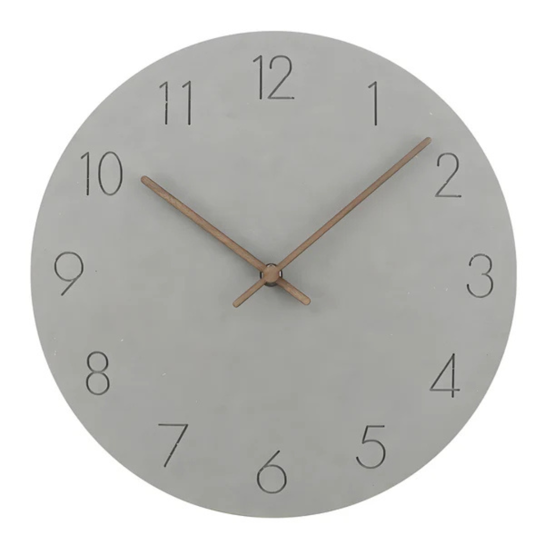 Wanduhr mit Holzzeigern – Zifferblatt ohne Zahlen – Bild 7