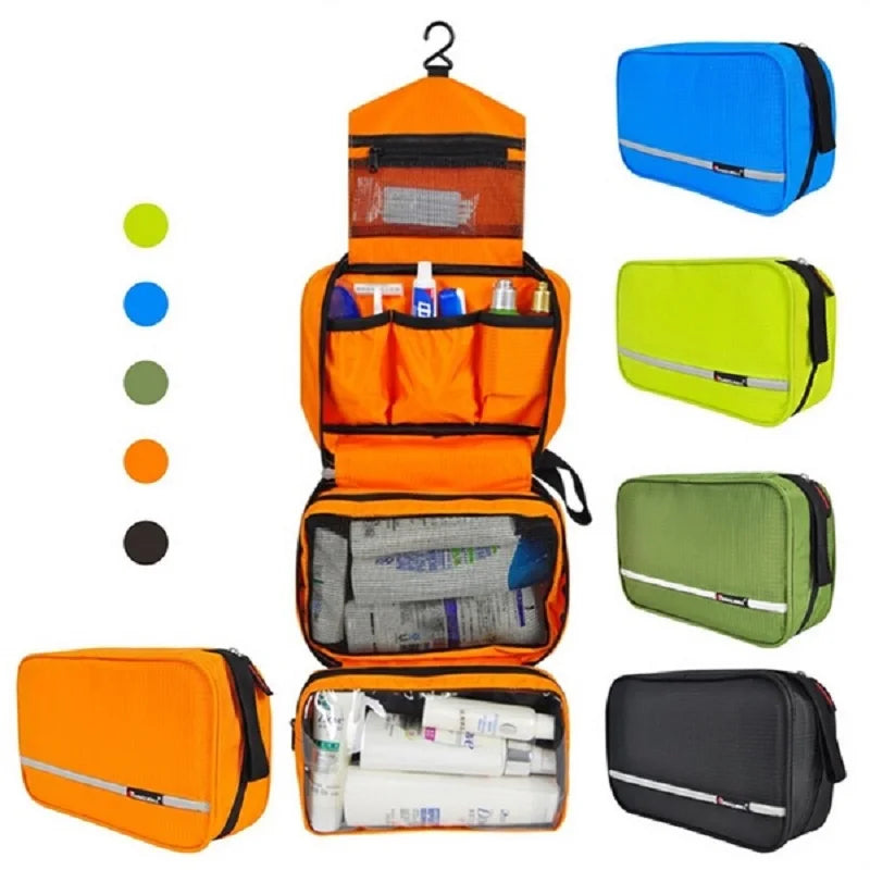 Kulturtasche aus wasserdichtem Nylon – Innenfächer und Außentasche – Bild 6