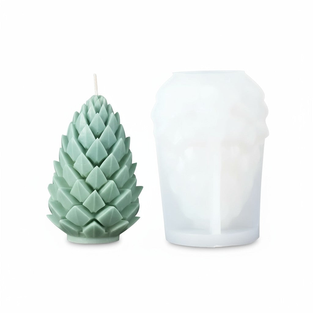3D Christmas Candle Mold in Silicone
