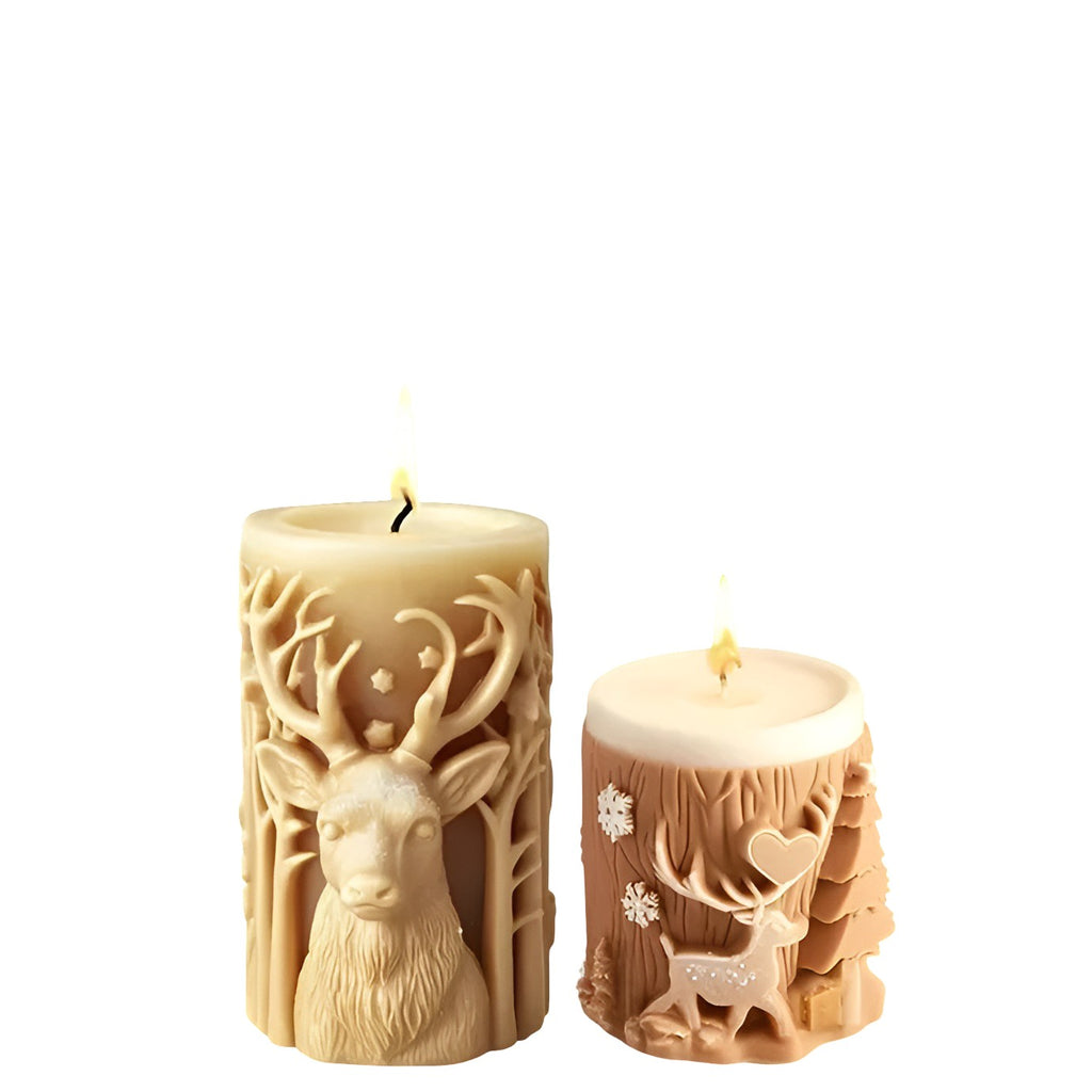 3D Christmas Candle Mold in Silicone