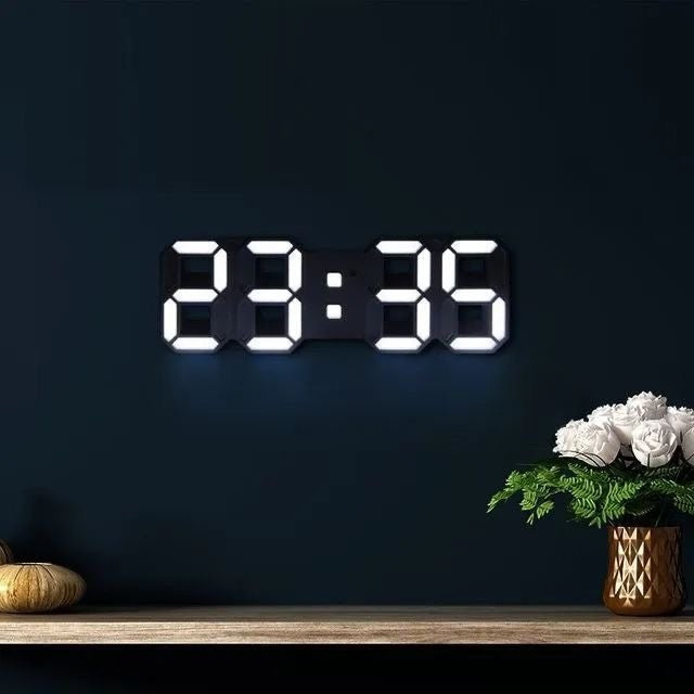 3D LED Digital Wall Clock