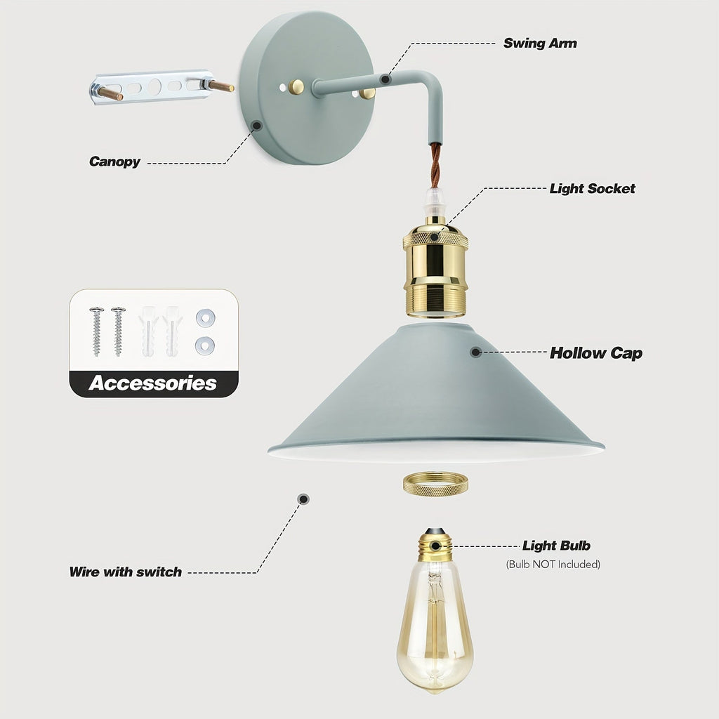 Wandleuchten im Doppelpack – Metall im Industriestil – Bild 8
