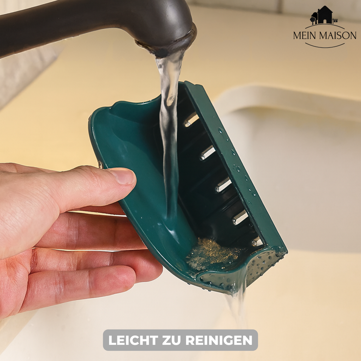 Seifenbox für die Wand – mit Deckel und Abtropfschale – Bild 8