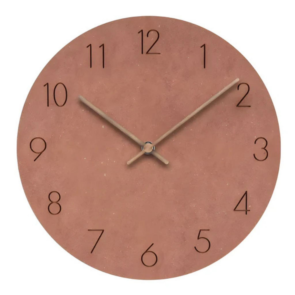 Wanduhr mit Holzzeigern – Zifferblatt ohne Zahlen – Bild 5