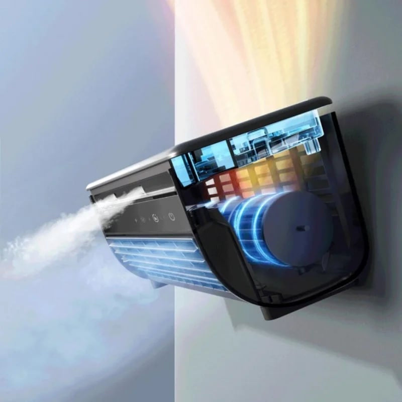Blattloser Ventilator mit Akku – an die Wand oder auf den Tisch – Bild 6
