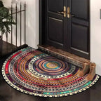 Half-Moon Door Mat with Boho Pattern – Low Profile Fits Under the Door – Image 3