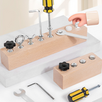 Beech Wood Lacing Toy – Four or Eight Holes – Image 1