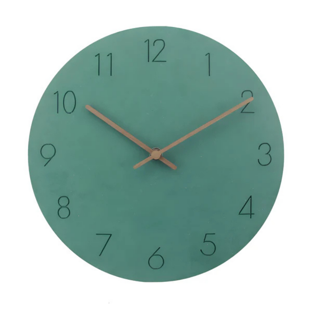 Wanduhr mit Holzzeigern – Zifferblatt ohne Zahlen – Bild 4