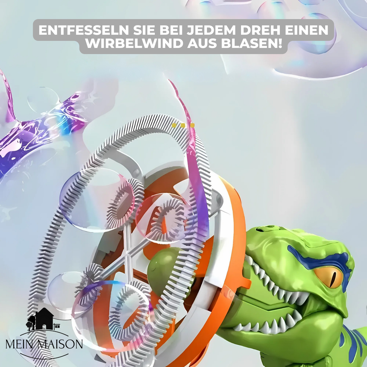 Seifenblasenmaschine in Dinoform – über tausend Blasen pro Minute – Bild 4