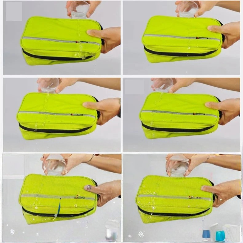 Kulturtasche aus wasserdichtem Nylon – Innenfächer und Außentasche – Bild 7