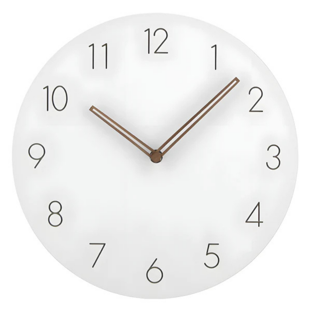 Wanduhr mit Holzzeigern – Zifferblatt ohne Zahlen – Bild 6