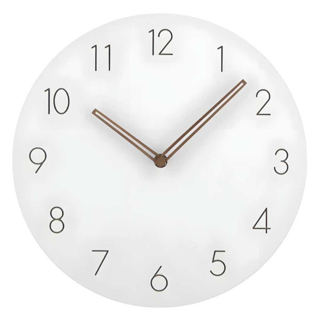 Wanduhr mit Holzzeigern – Zifferblatt ohne Zahlen – Bild 6