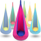 Hanging Chair in Cotton Blend – Indoor and Outdoor Seat That Frees Up the Floor – Image 1