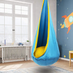 Hanging Chair in Cotton Blend – Indoor and Outdoor Seat That Frees Up the Floor – Image 4