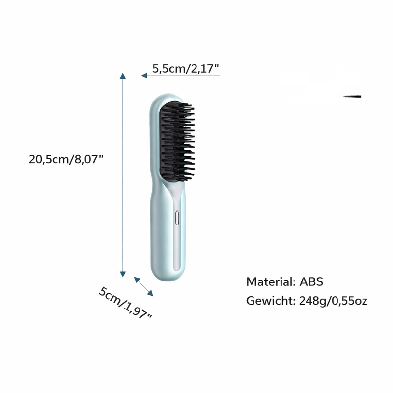 Kabellose Glättbürste mit Akku – bürsten und glätten in einem – Bild 12