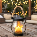 Solar Lantern with Flickering Flame Effect – Turns On by Itself at Dusk – Image 1