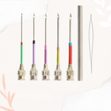 Punch Needle Set with Interchangeable Needles – Five Color-Coded Sizes
