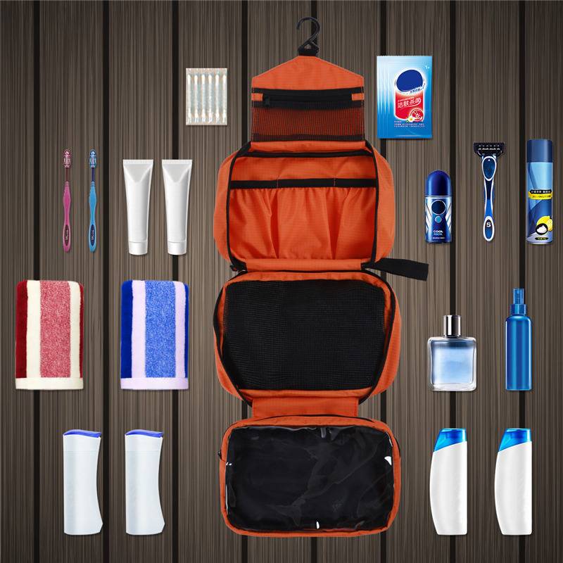 Kulturtasche aus wasserdichtem Nylon – Innenfächer und Außentasche – Bild 8