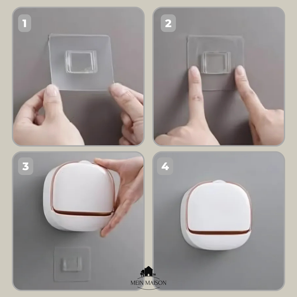 Seifenbox für die Wand – mit Deckel und Abtropfschale – Bild 4