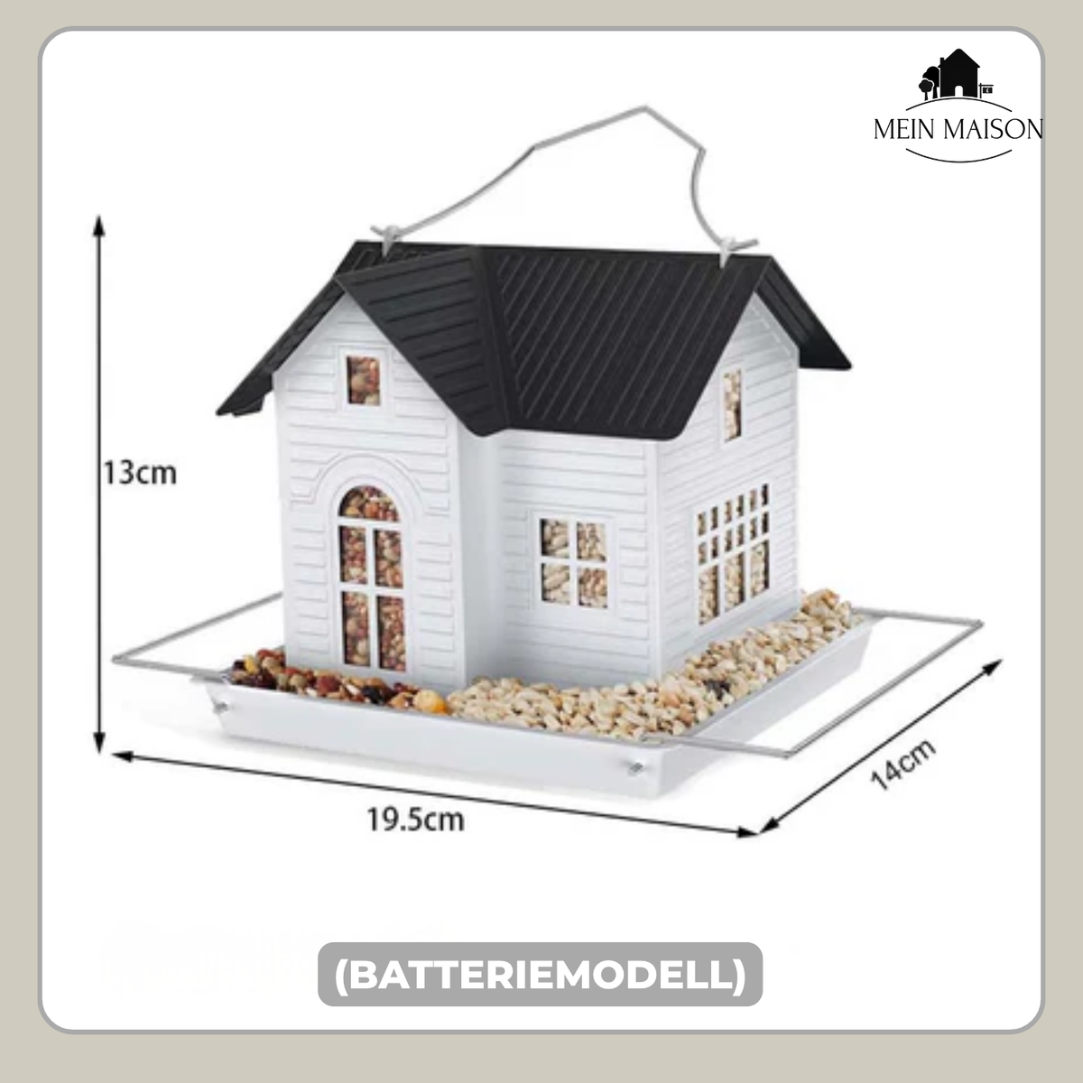 Vogelhaus mit Solarlicht – Futterstelle am Tag, Laterne am Abend – Bild 8