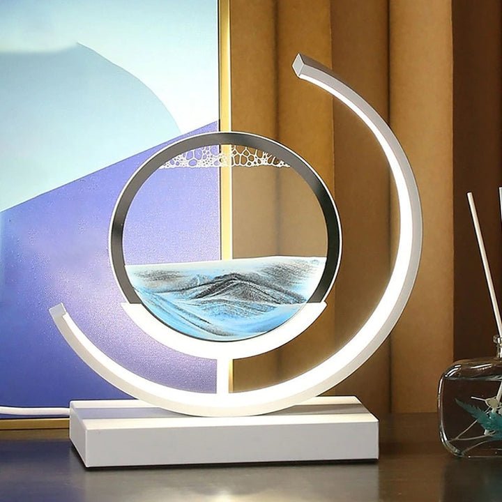Tischlampe mit rieselndem Sand – dreht sich, dann fällt das Bild neu – Bild 4