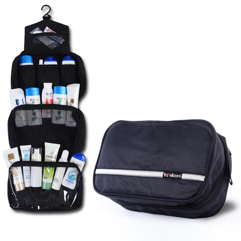 Kulturtasche aus wasserdichtem Nylon – Innenfächer und Außentasche – Bild 2