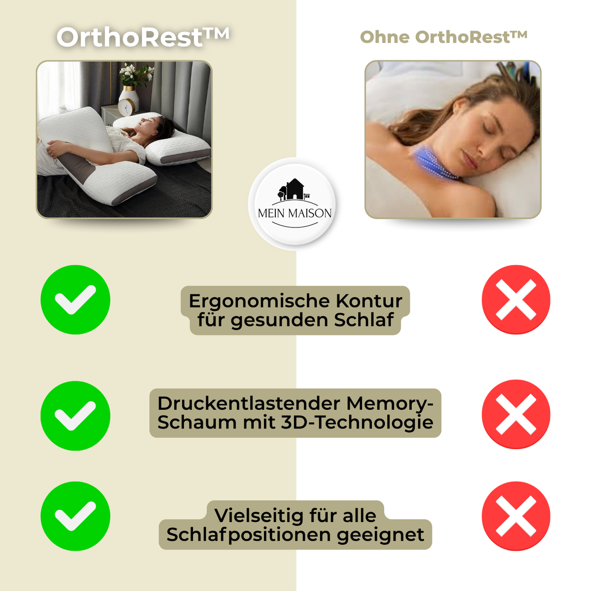 Nackenkissen mit geschwungener Kontur – atmungsaktives Strickgewebe – Bild 8