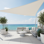 Triangle Shade Sail in Polyester – Waterproof, with Tensioning Ropes – Image 1