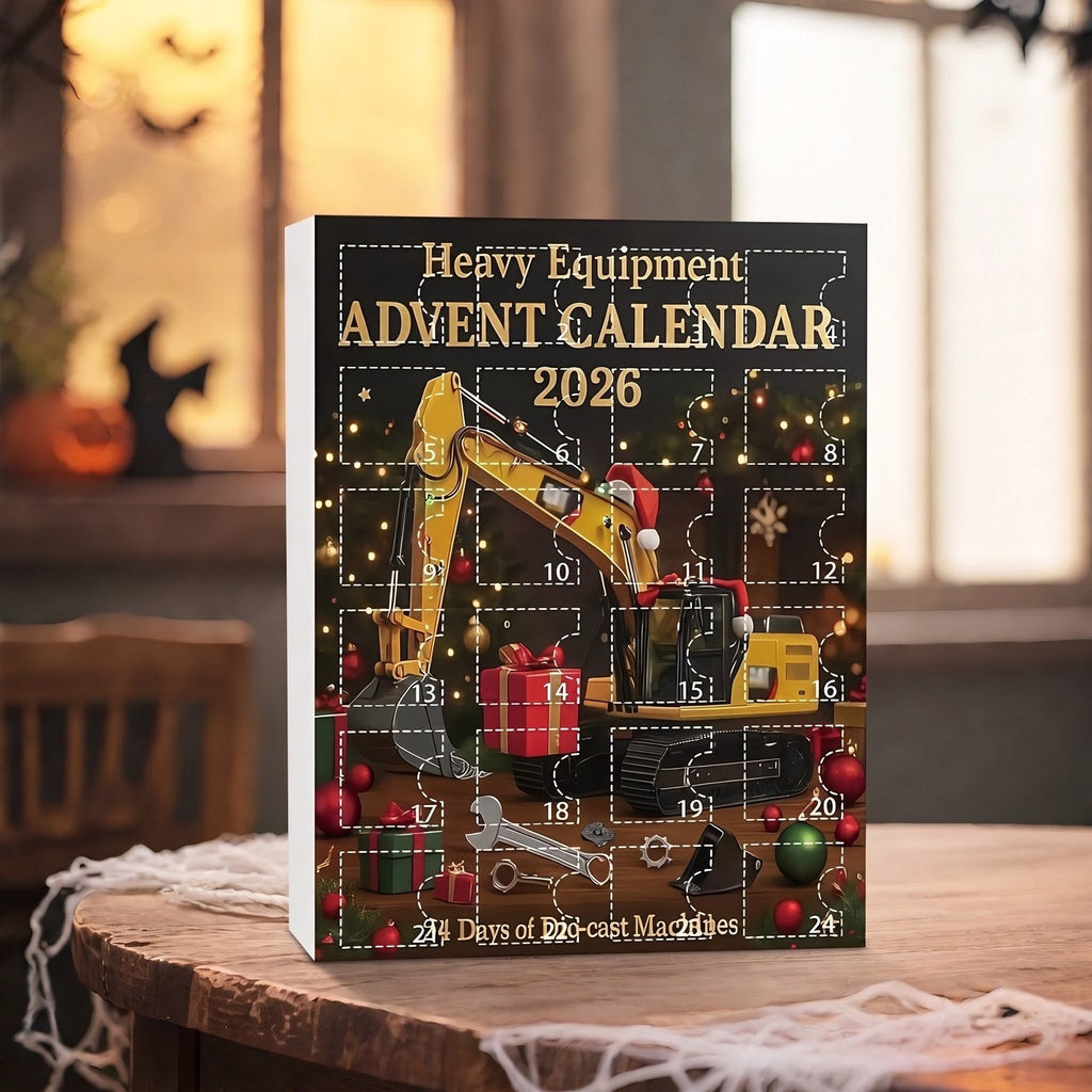 Construction Vehicle Advent Calendar 2026 with 24 Acrylic Ornaments – Diggers for the Tree – Image 4