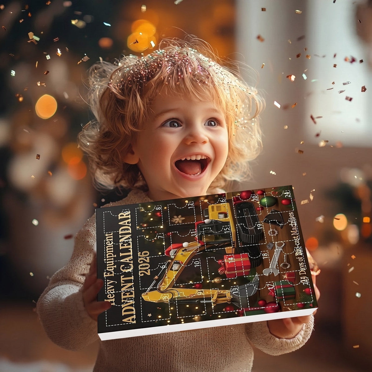Construction Vehicle Advent Calendar 2026 with 24 Acrylic Ornaments – Diggers for the Tree – Image 6