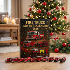 Fire Truck Advent Calendar 2026 with 24 Toy Vehicles – A New Rescue Toy Each Day – Image 2