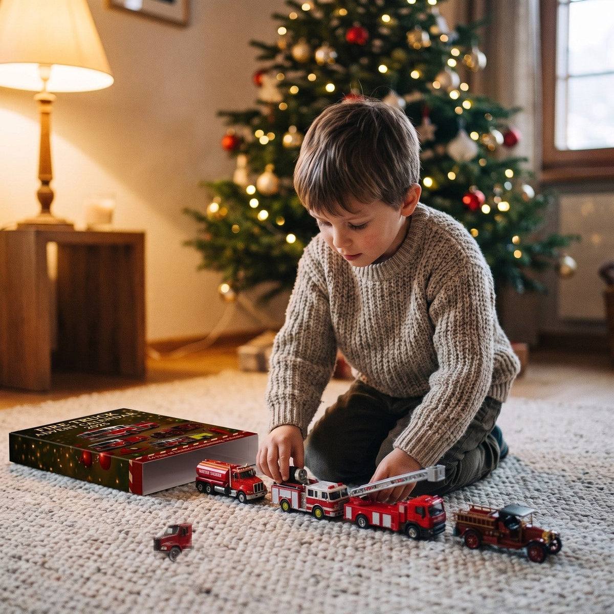 Fire Truck Advent Calendar 2026 with 24 Toy Vehicles – A New Rescue Toy Each Day – Image 3