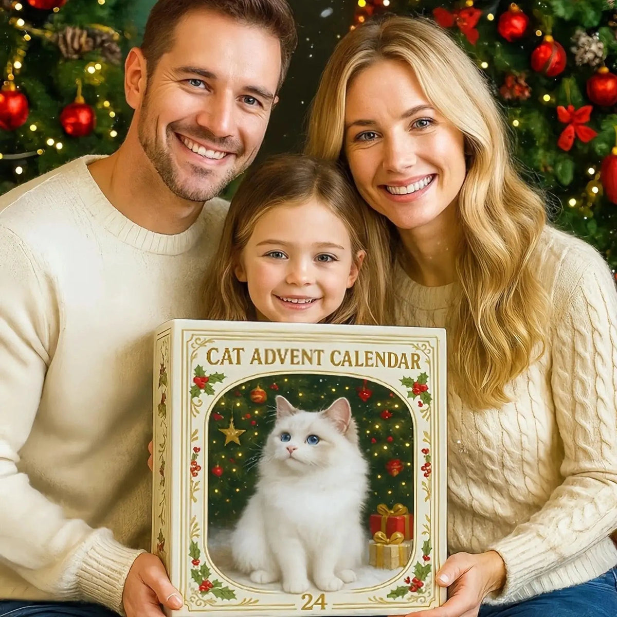 Cat Advent Calendar 2026 with 24 Acrylic Kitten Ornaments – A New Cat for the Tree Daily – Image 2