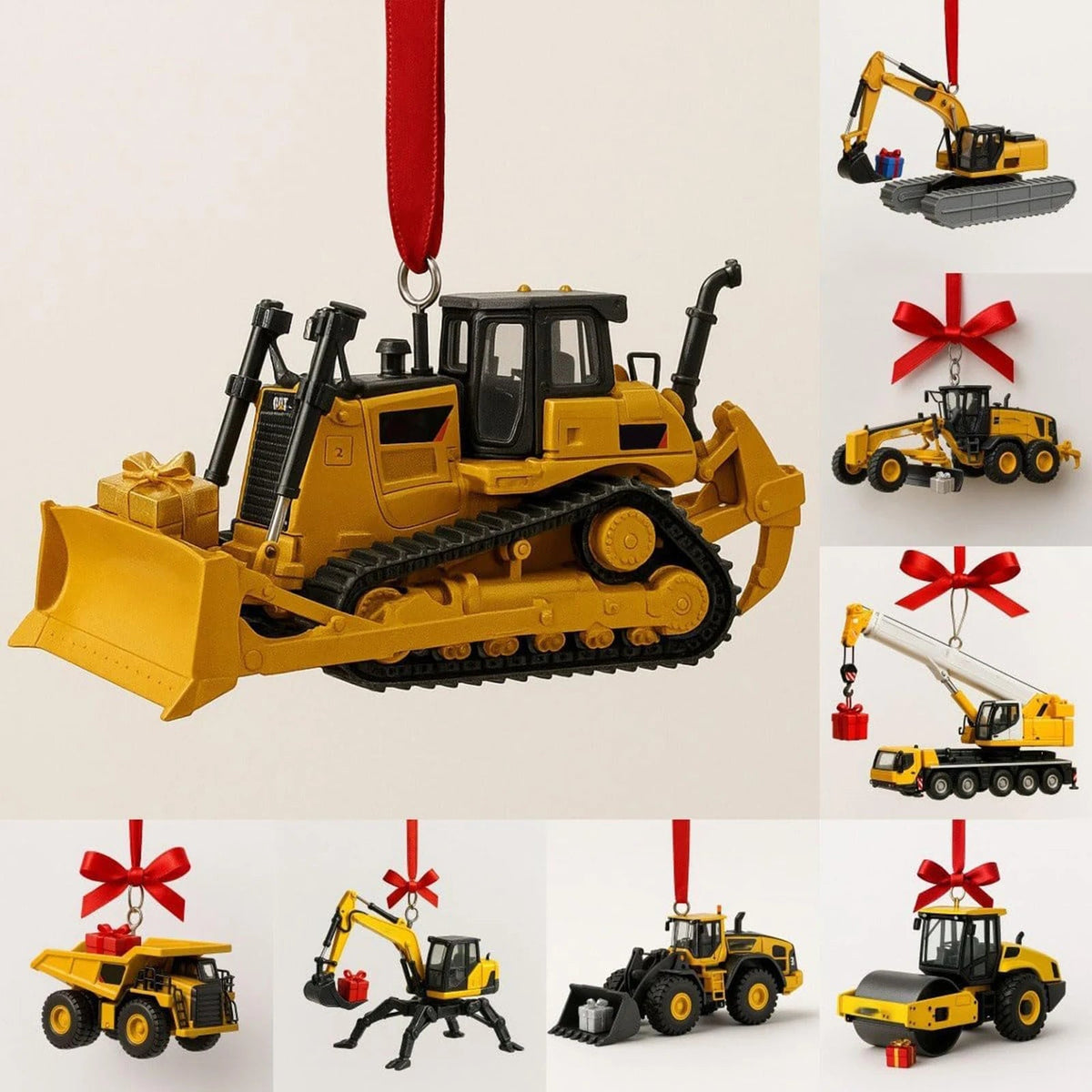 Construction Vehicle Advent Calendar 2026 with 24 Acrylic Ornaments – Diggers for the Tree – Image 2
