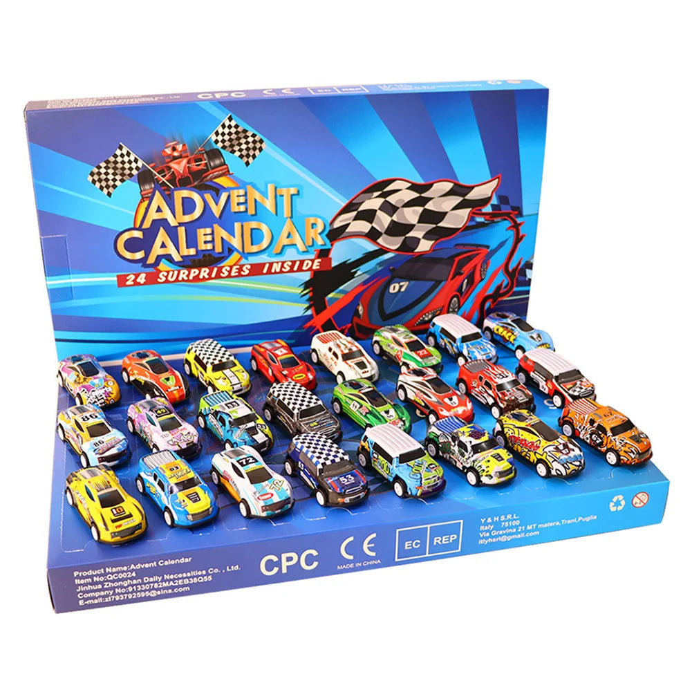 Toy Car Advent Calendar 2026 with 24 Metal Model Cars – A New Car for Each Day – Image 1