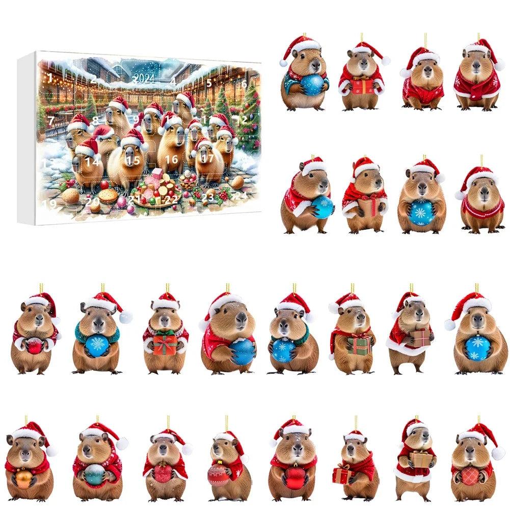 Capybara Advent Calendar 2026 with 24 Acrylic Charms – For the Tree, Backpack or Car – Image 9