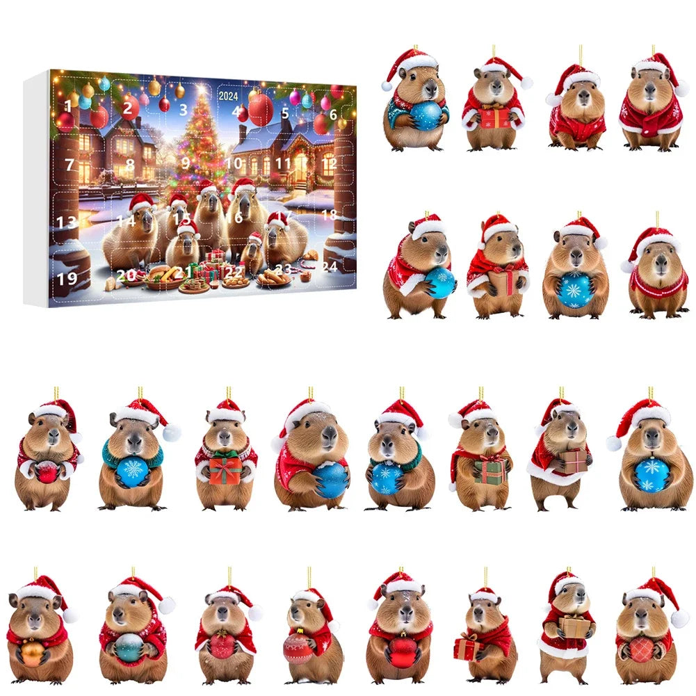 Capybara Advent Calendar 2026 with 24 Acrylic Charms – For the Tree, Backpack or Car – Image 10